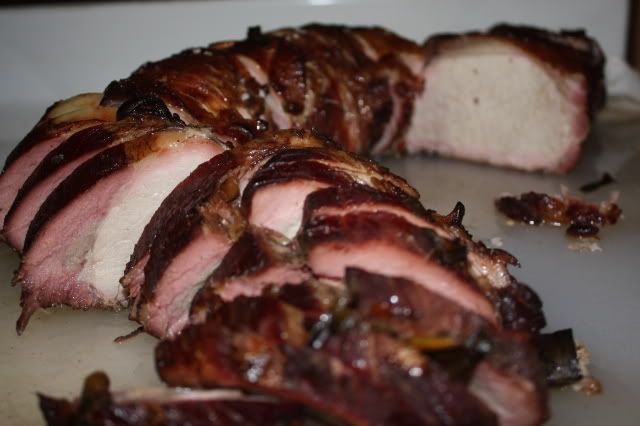 Sliced Chinese BBQ pork loin